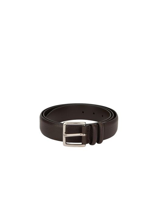 Orciani Black Dollaro Formal Leather Belt for men