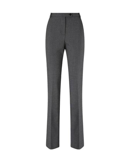 Pinko Gray Pressed-Crease Trousers