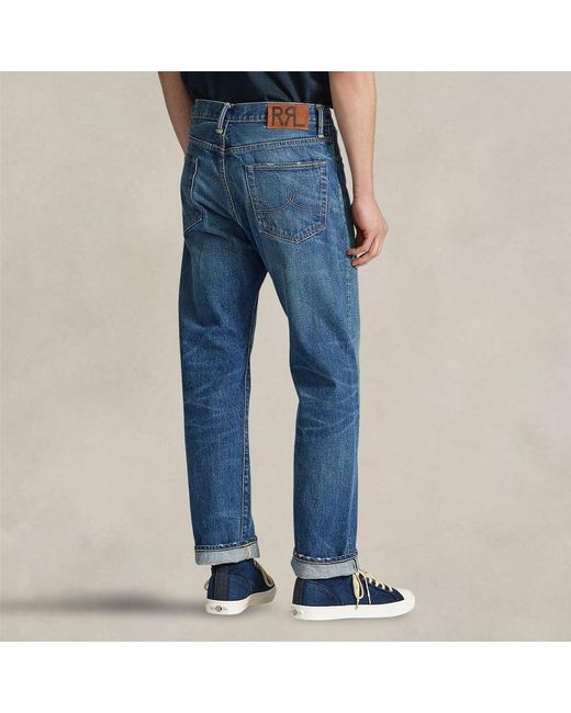 RRL Blue Ralph Lauren Mid-Rise Denim Jeans for men