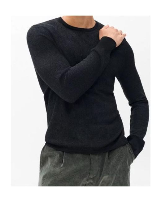 Rag & Bone Black Gregory Crewneck Sweater for men
