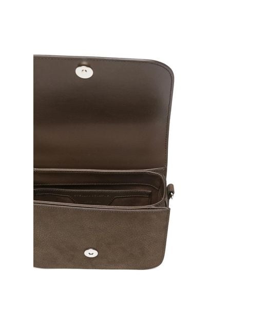 Stella McCartney Brown Flap Shoulder Bag