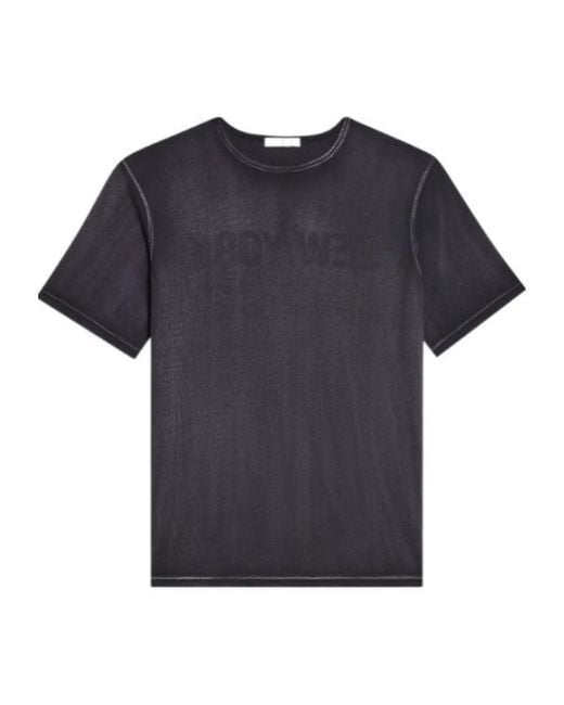 Helmut Lang Black Garment-Dyed New York T-Shirt for men