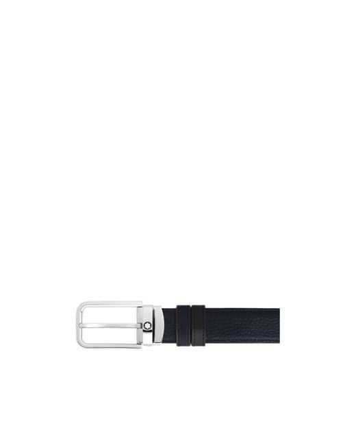 Montblanc Black 30 Mm Reversible Belt for men