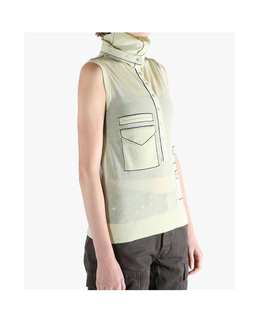Kiko Kostadinov Green Kreiner Sleeveless Knitted Top
