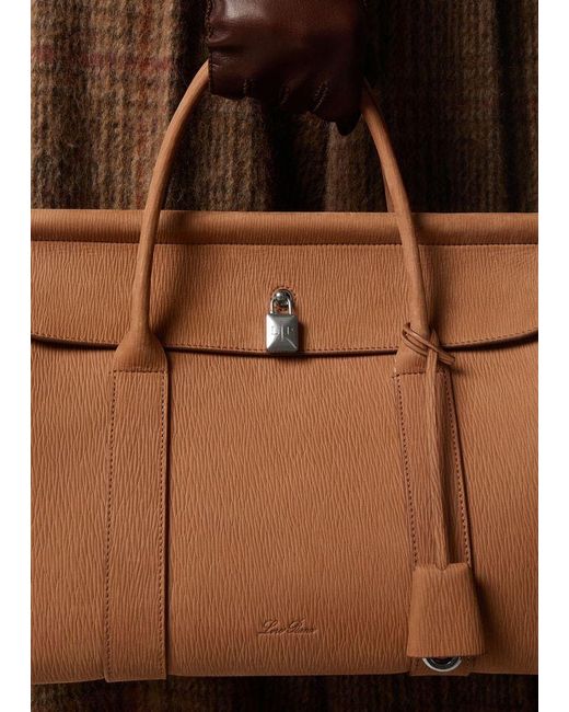 Loro Piana Brown Loom L32 Tote