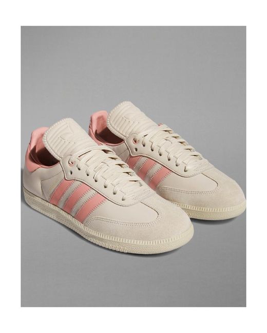 Adidas Pink X Pharrell Samba Humanrace 'Aluminum' Sneakers for men