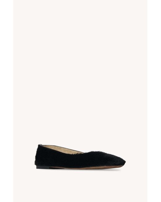 The Row Black Square Block Heeled Ballet Flats