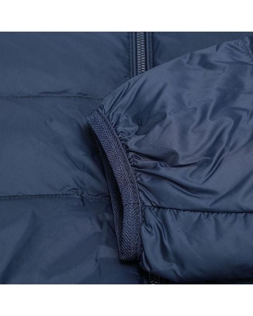 Emporio Armani Blue Front Zip Padded Jacket for men