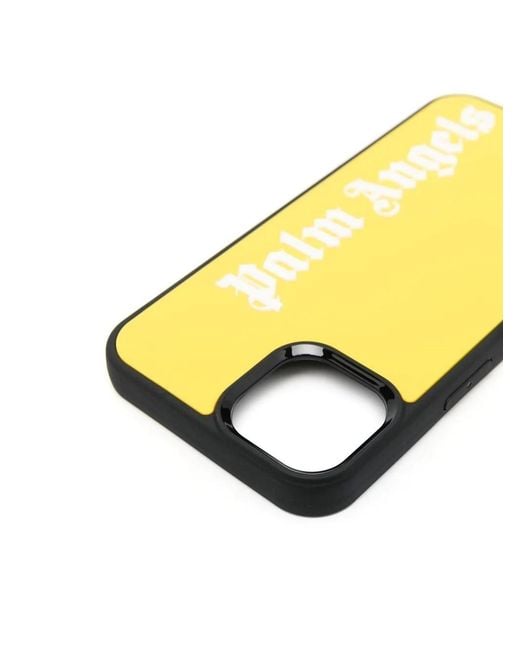 Palm Angels Yellow Logo-Print Iphone 13 Case for men