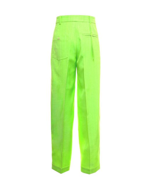 Jacquemus Green Le Pantalon Mela Wide-Leg Trousers for men