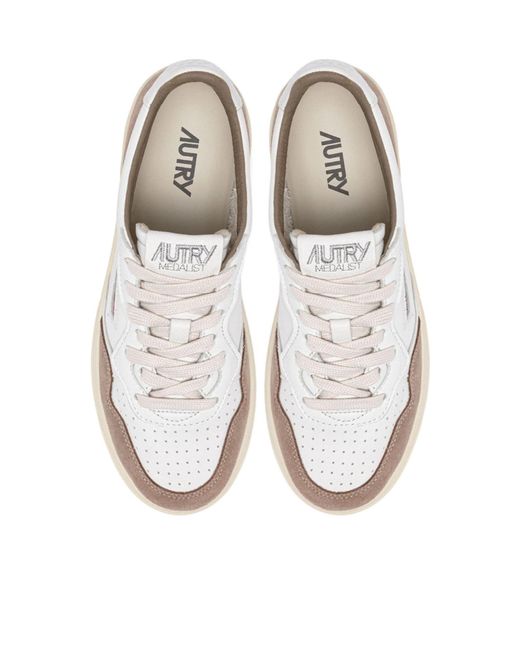 Autry White Medialist Low-Top Sneakers for men