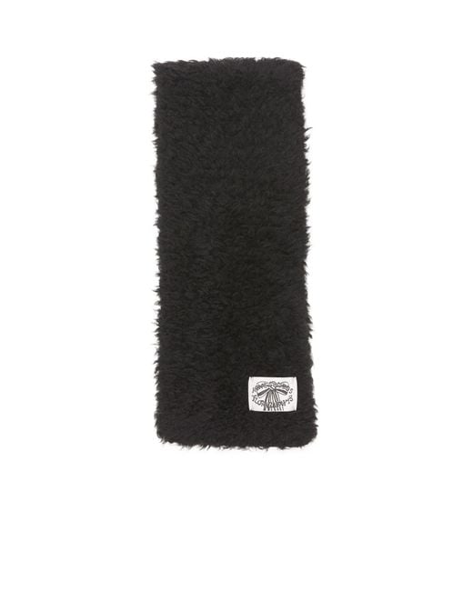 Acne Black Logo Patch Scarf