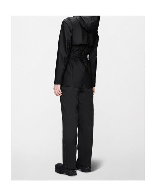 Rains Black Curve Waterproof Jacket