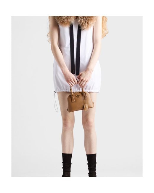 Prada Brown Zip-Up Top Handle Bag