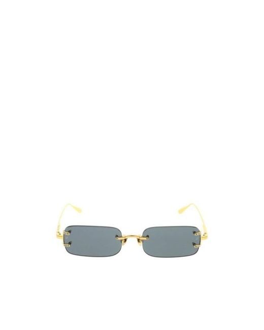 Linda Farrow Blue Taylor Rectangular Frame Suanglasses