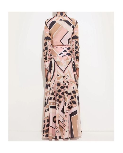 Emilio Pucci Pink Pucci High-Waisted Printed Maxi Skirt