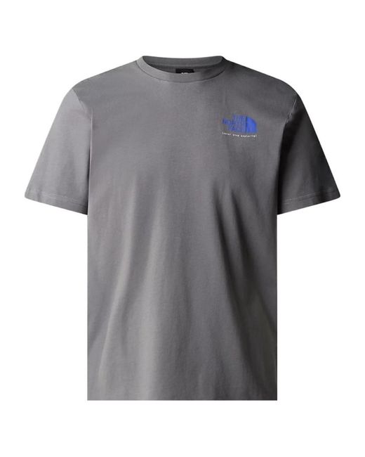 The North Face Gray Item O-Neck Short-Sleeved T-Shirt for men