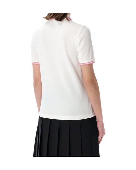 Comme des Garçons White X Fred Perry Logo-Embroidered Polo Shirt