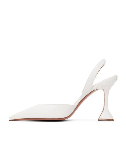 AMINA MUADDI White Holli Sling 95 Pointed-Toe High-Heeled Sandals