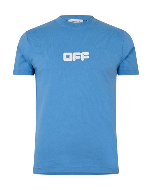 Off-White c/o Virgil Abloh Blue Slim Fit T-Shirt for men