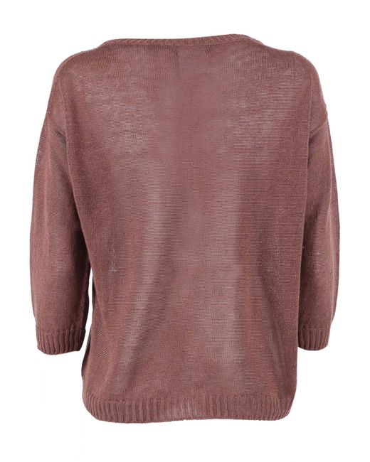 Weekend by Maxmara Brown Wkdcannone Crewneck Knitted Top