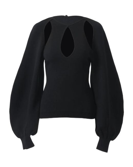 Chloé Black Hollow Wool Sweater