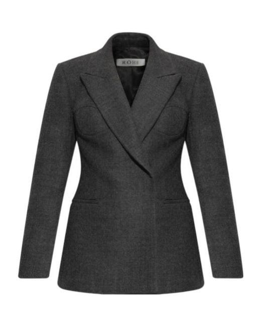 Rohe Black Lapel Blazer