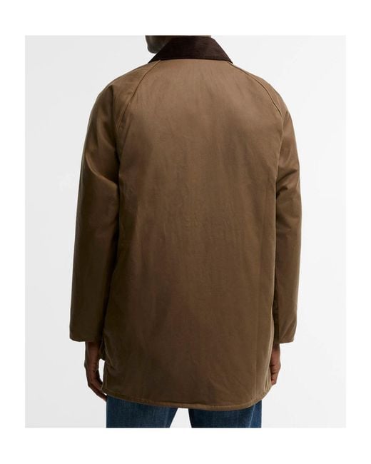 Barbour Brown Cotton Wax-Coated Jacket for men