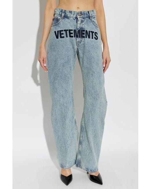 Vetements Blue Belt-Loop Jeans
