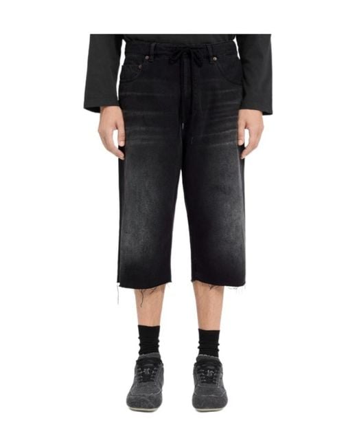 MM6 by Maison Margiela Black Denim Shorts for men