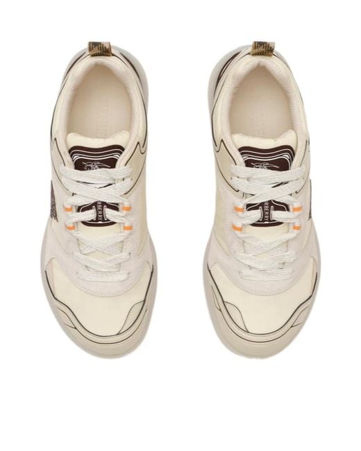 Burberry Natural Ekd Low-Top Sneakers for men