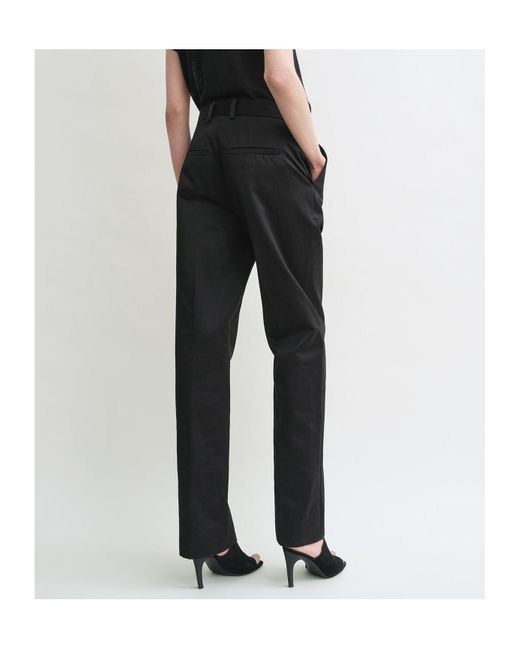 Totême Black Totême Straight Fit Tailored Trousers