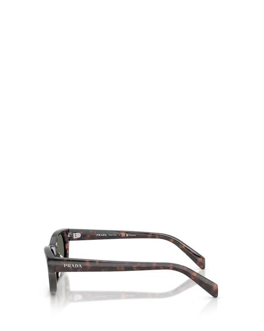 Prada Green Eyewear Oval Frame Sunglasses
