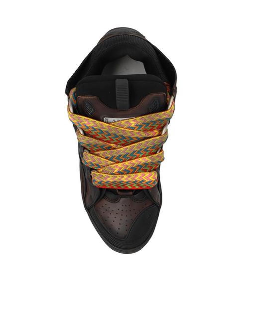 Lanvin Black Curb Chunky Lace-Up Sneakers for men