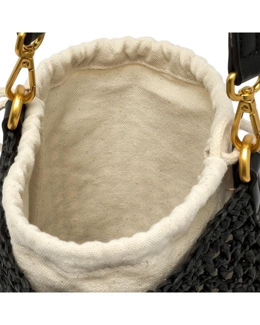 Gianni Chiarini Black Nefeli Drawstring Crossbody Bag