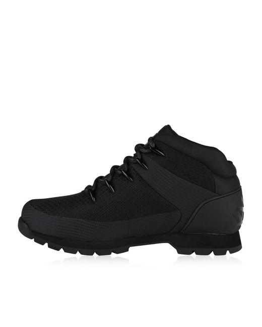 Timberland Black Front Lace-Up Boots for men