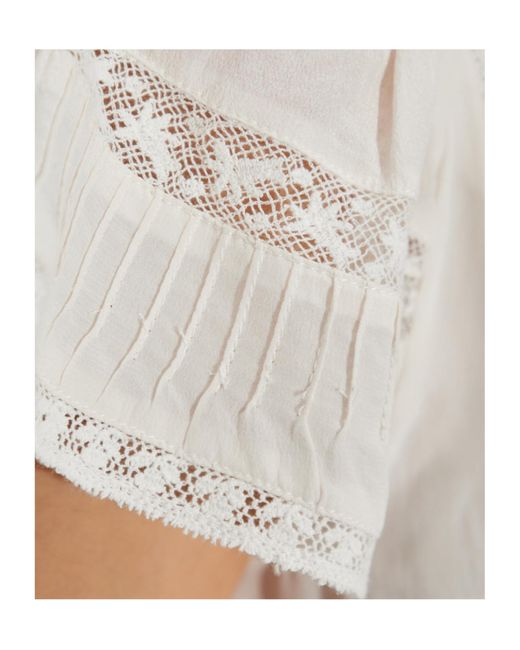 LoveShackFancy White Lace Trim Midi Dress