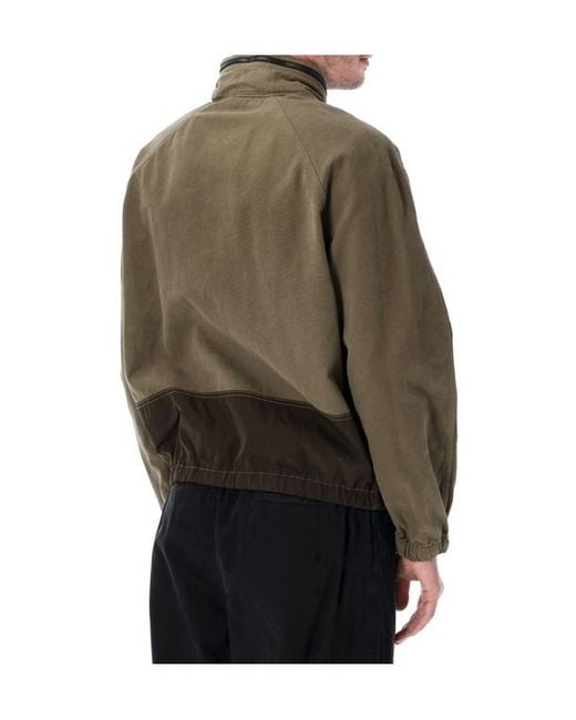 Stone Island Brown Stand-Collar Zip-Up Jacket for men