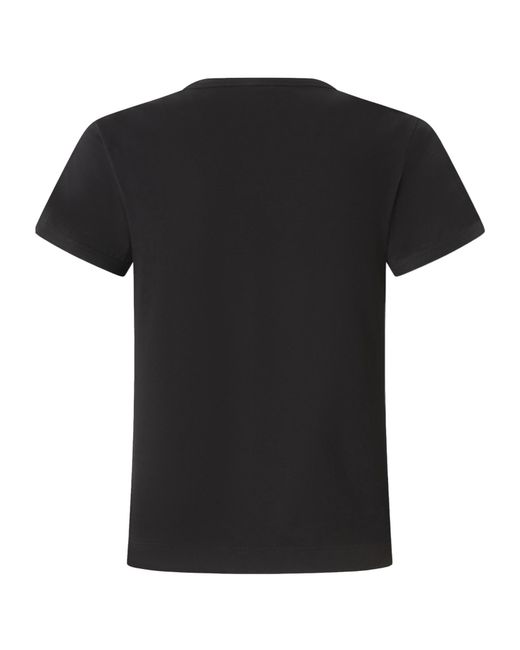 Pinko Black Intenso Logo Embroidered Short-Sleeved T-Shirt