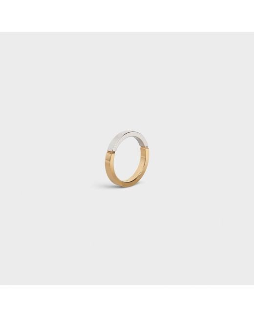 Céline Metallic Simple Forms Ring