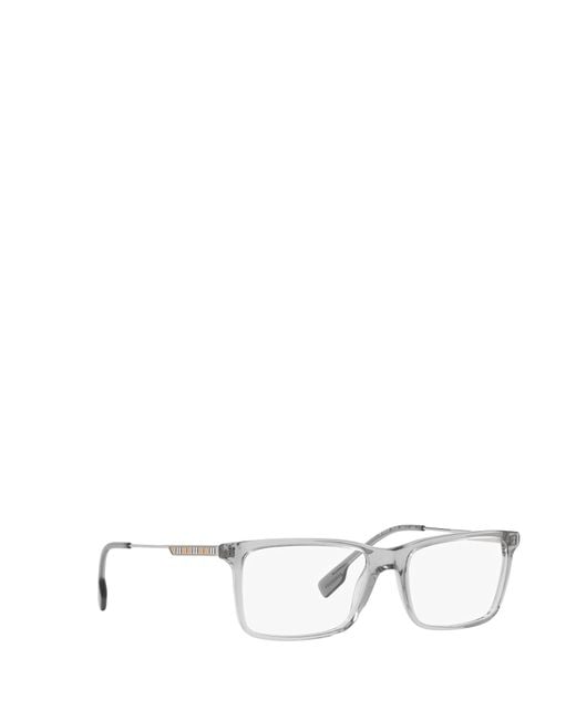 Burberry White Eyewear Rectangular Frame Glasses for men