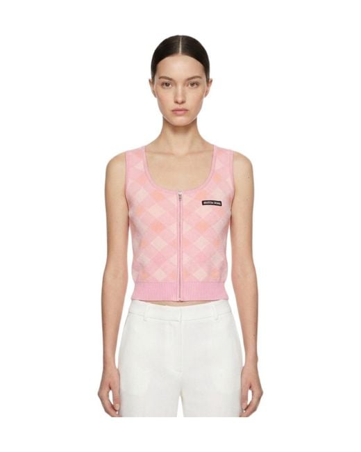 Marissa Chiara Pink Zippered Knitted Vest