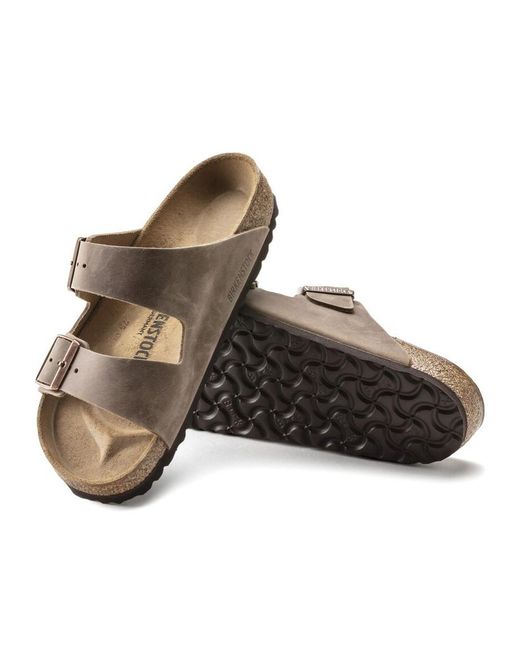 Birkenstock Brown Round Head Slippers for men