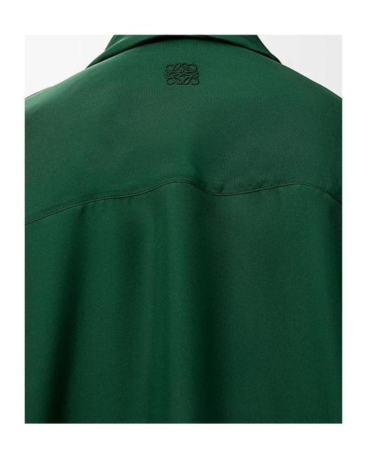 Loewe Green Charmeuse Balloon Button-Down Shirt
