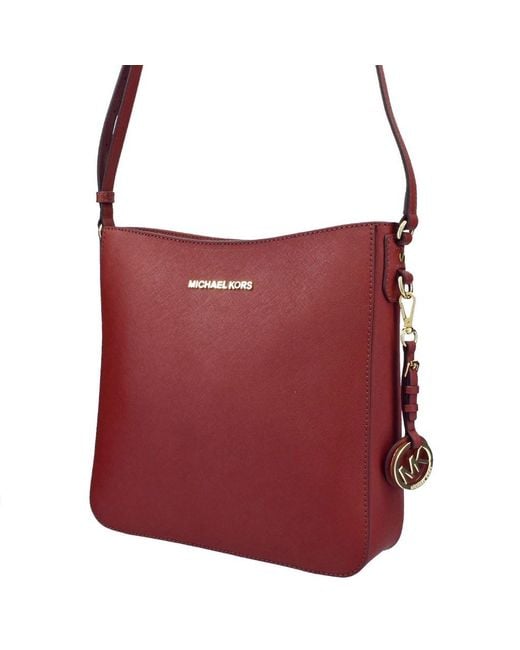 Michael Kors Red Logo Details Cross-Body Bag