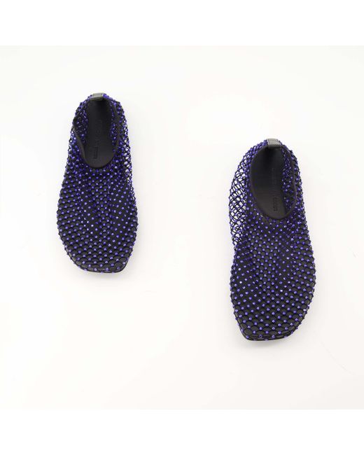Christopher Esber Blue Minette Embellished Ballet Flats