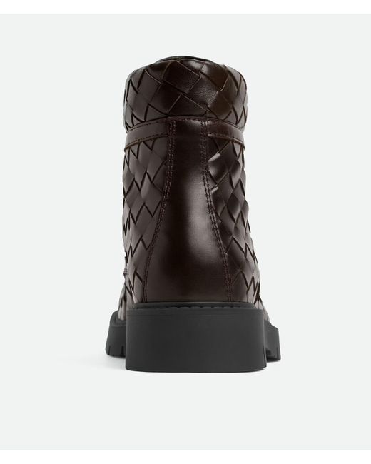Bottega Veneta Brown Haddock Lace-Up Ankle Boot for men