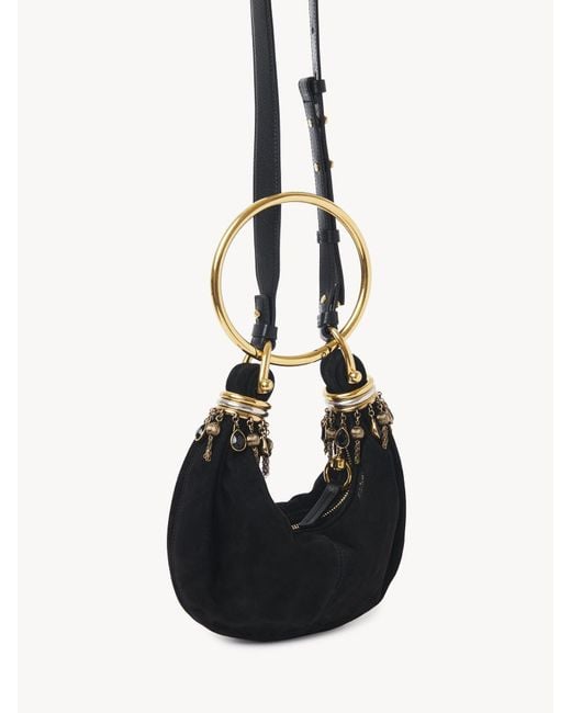 Chloé Black Chloé Beaded Bracelet Mini Hobo Bag