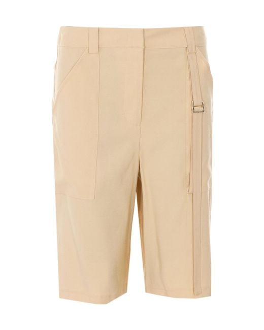 Patrizia Pepe Natural Relaxed Fit Bermuda Shorts