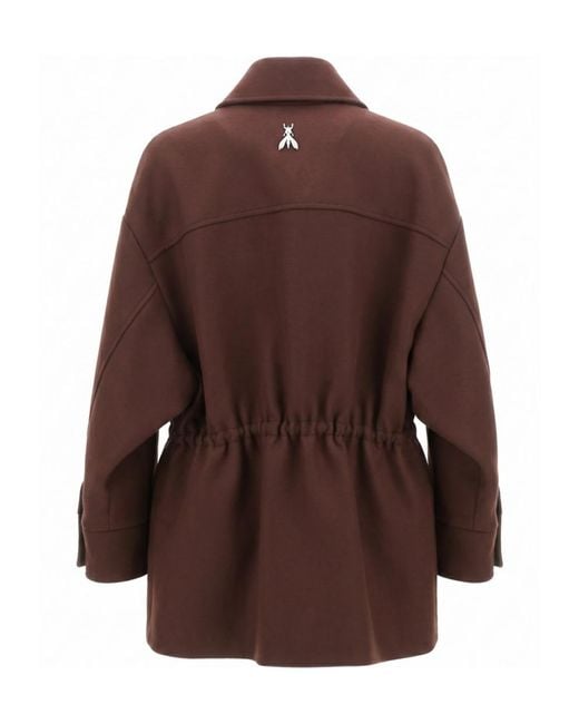 Patrizia Pepe Brown Long-Sleeved Coat